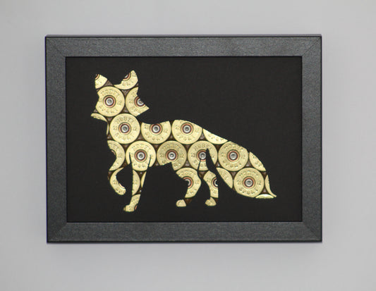 Fuchs mit Kaliber 12 Hülsen